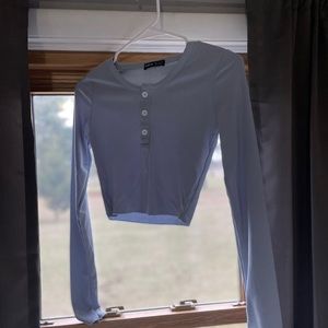 SHEIN Long sleeve crop top